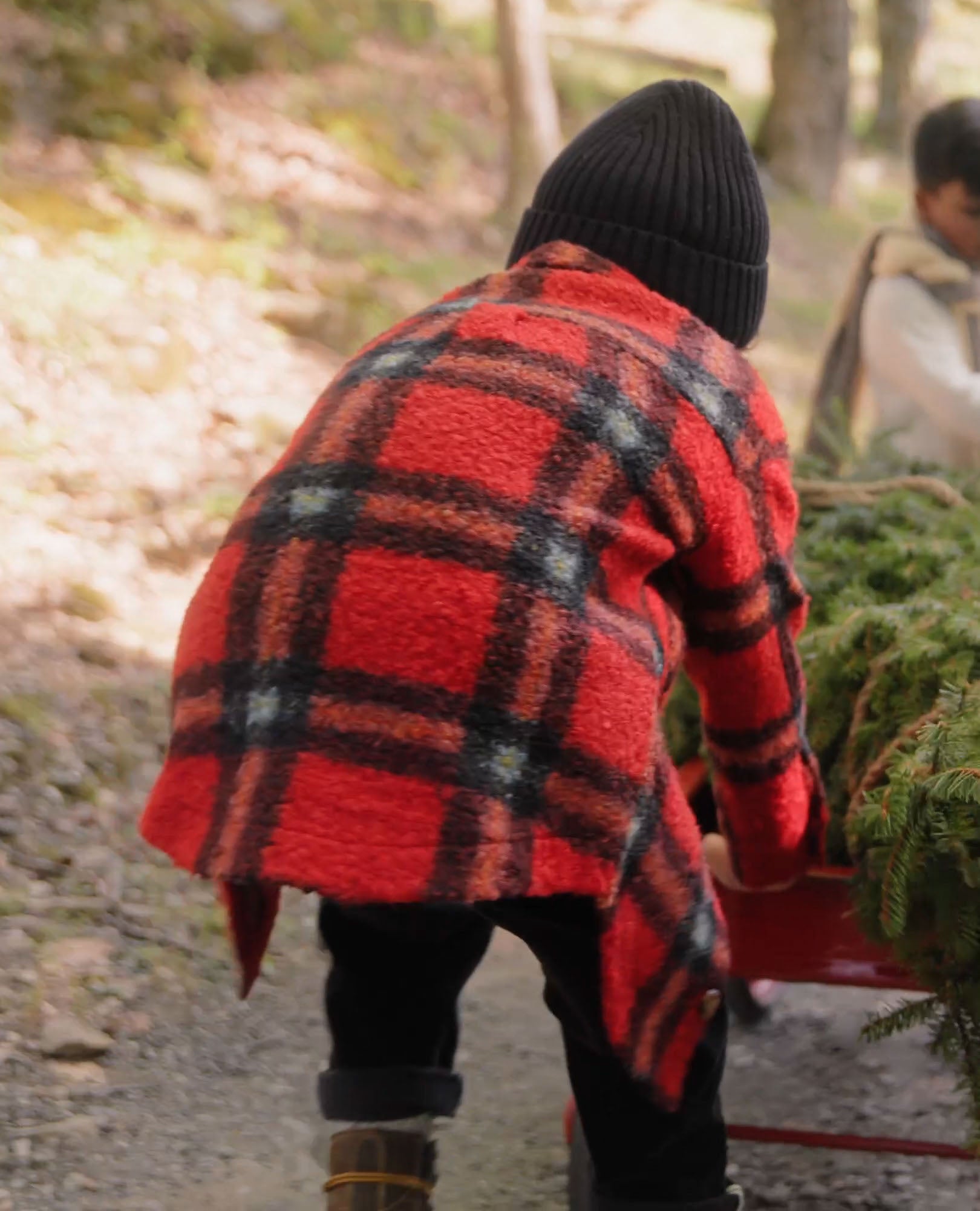 Video of child wearing Faux Shearling Button Up Shacket