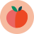 line art of a sale tag with a peach